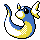 Dratini front-facing sprite from Pokémon Crystal
