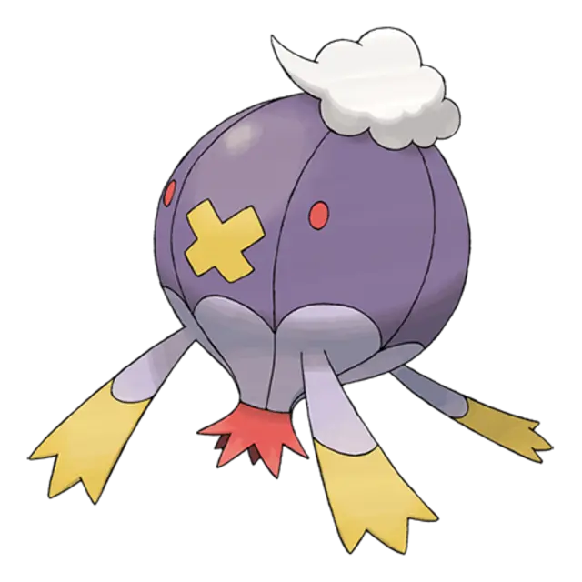 Drifblim, the Blimp Pokémon — Ghost/Flying-type Pokémon official artwork
