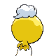 Drifloon shiny back-facing sprite from Pokémon Diamond
