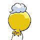 Drifloon shiny back-facing sprite from Pokémon HeartGold