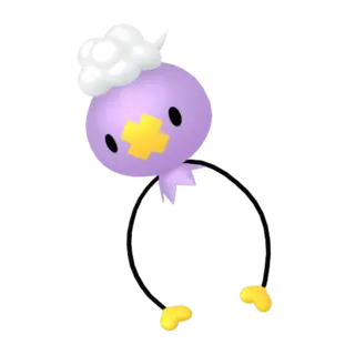 Drifloon front-facing sprite from Pokémon Omega Ruby