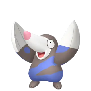 Drilbur front-facing sprite from Pokémon Sword