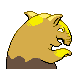 Drowzee back-facing sprite from Pokémon SoulSilver