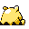 Drowzee back-facing sprite from Pokémon Blue