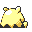 Drowzee back-facing sprite from Pokémon Yellow