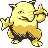 Drowzee front-facing sprite from Pokémon Yellow