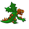 Druddigon shiny back-facing sprite from Pokémon Black