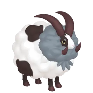 Dubwool front-facing sprite from Pokémon Shield