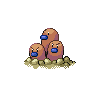 Dugtrio shiny front-facing sprite from Pokémon White