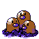 Dugtrio shiny front-facing sprite from Pokémon Crystal