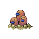 Dugtrio shiny front-facing sprite from Pokémon Diamond