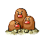 Dugtrio front-facing sprite from Pokémon Emerald