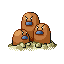 Dugtrio shiny front-facing sprite from Pokémon Emerald