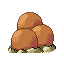 Dugtrio back-facing sprite from Pokémon FireRed
