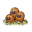 Dugtrio shiny front-facing sprite from Pokémon FireRed