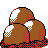 Dugtrio back-facing sprite from Pokémon Gold