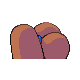 Dugtrio shiny back-facing sprite from Pokémon HeartGold