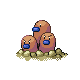 Dugtrio shiny front-facing sprite from Pokémon Platinum
