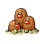 Dugtrio front-facing sprite from Pokémon Sapphire