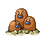 Dugtrio shiny front-facing sprite from Pokémon Sapphire