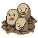 Dugtrio front-facing sprite from Pokémon Yellow