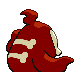 Duskull shiny back-facing sprite from Pokémon SoulSilver
