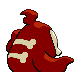 Duskull shiny back-facing sprite from Pokémon Platinum