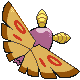 Dustox shiny back-facing sprite from Pokémon Pearl