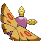 Dustox shiny back-facing sprite from Pokémon HeartGold