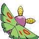 Dustox back-facing sprite from Pokémon Platinum