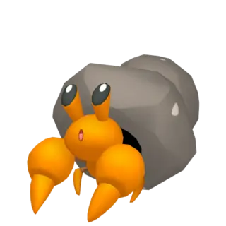 Dwebble front-facing sprite from Pokémon Y