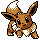 Eevee front-facing sprite from Pokémon Crystal