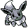Eevee shiny front-facing sprite from Pokémon Crystal