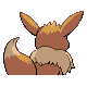 Eevee back-facing sprite from Pokémon Pearl