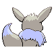 Eevee shiny back-facing sprite from Pokémon Pearl
