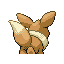 Eevee back-facing sprite from Pokémon FireRed