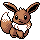 Eevee front-facing sprite from Pokémon Silver