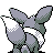 Eevee shiny back-facing sprite from Pokémon Silver