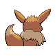 Eevee back-facing sprite from Pokémon SoulSilver