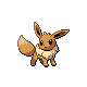 Eevee front-facing sprite from Pokémon SoulSilver