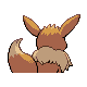 Eevee back-facing sprite from Pokémon Platinum
