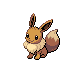 Eevee front-facing sprite from Pokémon Platinum