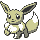 Eevee front-facing sprite from Pokémon Yellow