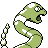Ekans shiny back-facing sprite from Pokémon Crystal