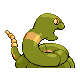Ekans shiny back-facing sprite from Pokémon Pearl