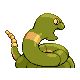 Ekans shiny back-facing sprite from Pokémon Platinum