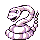 Ekans front-facing sprite from Pokémon Blue