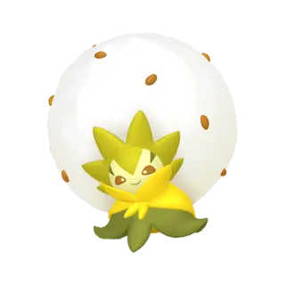 Eldegoss front-facing sprite from The Crown Tundra