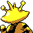 Electabuzz back-facing sprite from Pokémon Crystal