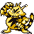 Electabuzz front-facing sprite from Pokémon Blue